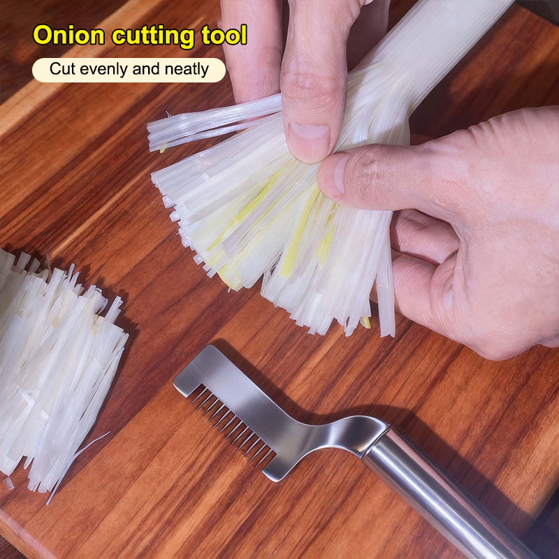 Kitchen Gadgets Essential - قطاعة بصل أخضر مبتكرة من الفولاذ