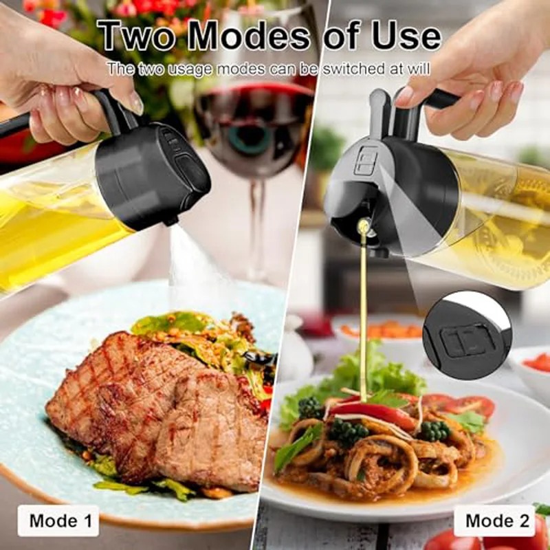 Kitchen Gadgets Air Fryer - زجاجة رش زيت الزيتون للمطبخ، زجاجة