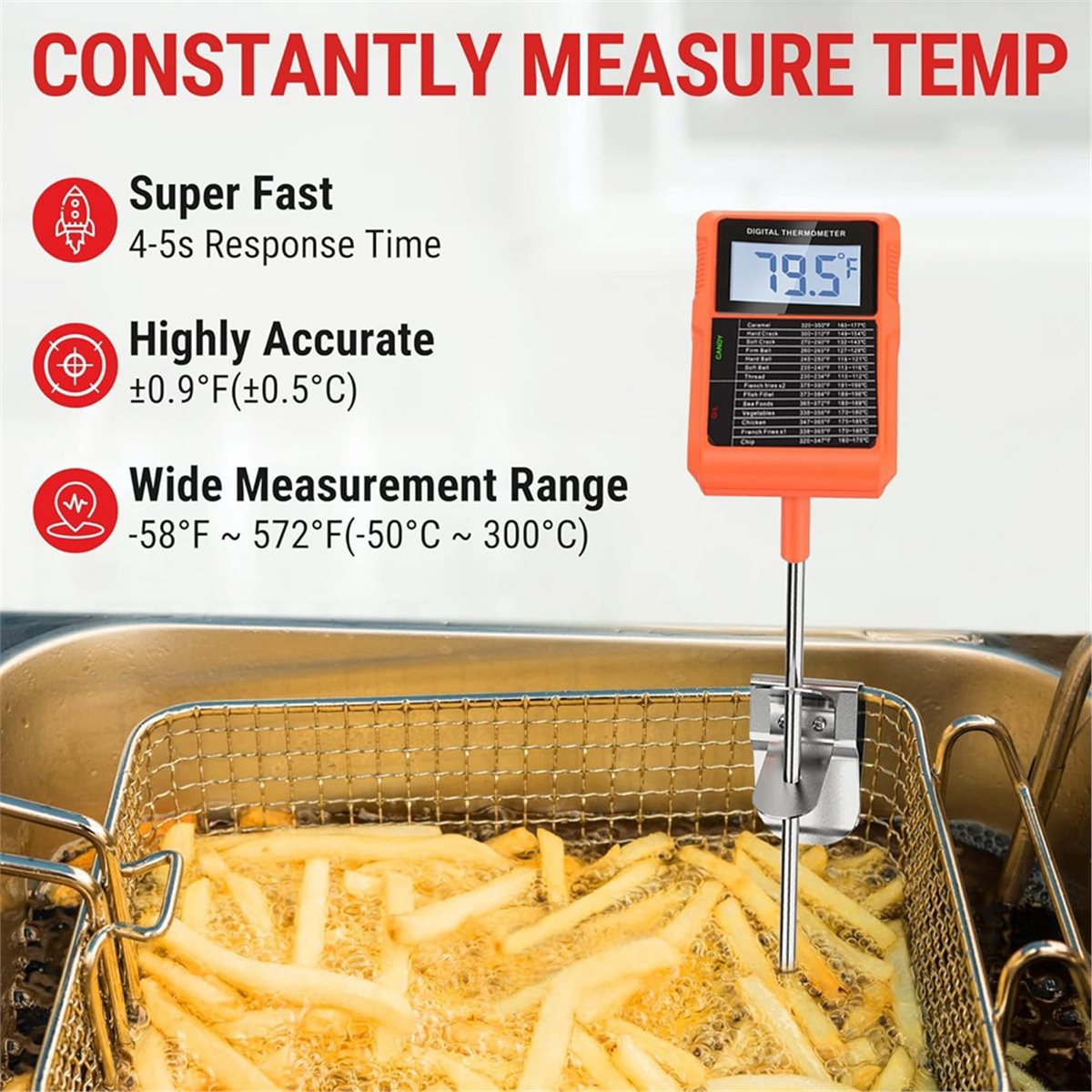 Instant Read Thermometer - ترمومتر رقمي مقاوم للماء LNHF TP510