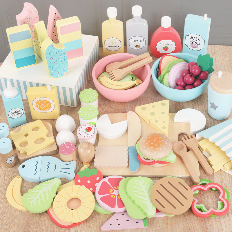 Kitchen Gadgets For Kids - خشبية التظاهر اللعب الغذاء المطبخ اللعب