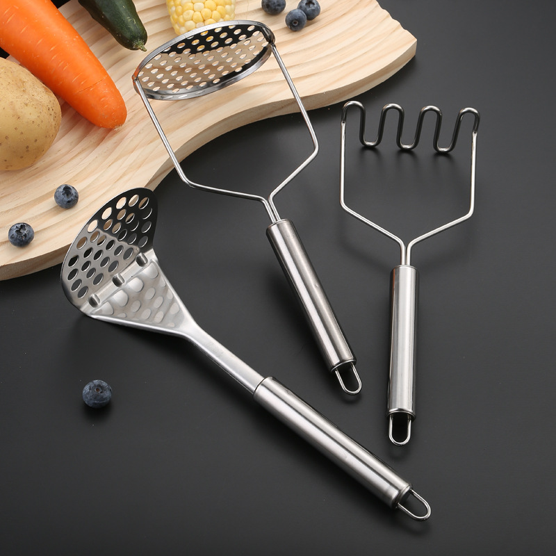 Kitchen Gadgets For Kids - هراسة بطاطس يدوية من الفولاذ المقاوم