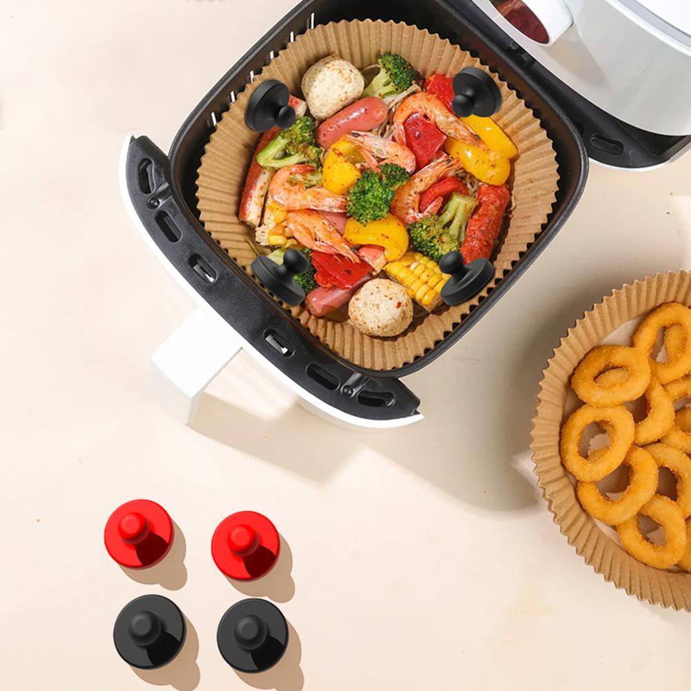 Kitchen Gadgets Air Fryer - مشابك تثبيت مغناطيسية لورق القلاية الهوائية،