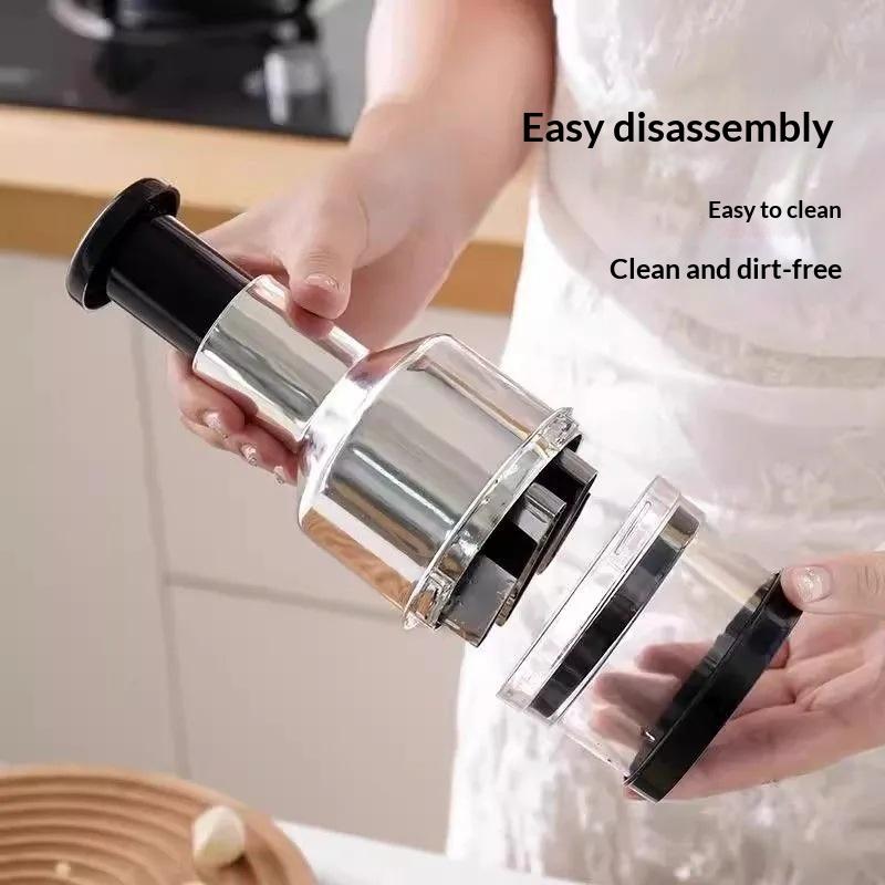 Manual Garlic Press - مكبس ثوم يدوي من الفولاذ المقاوم