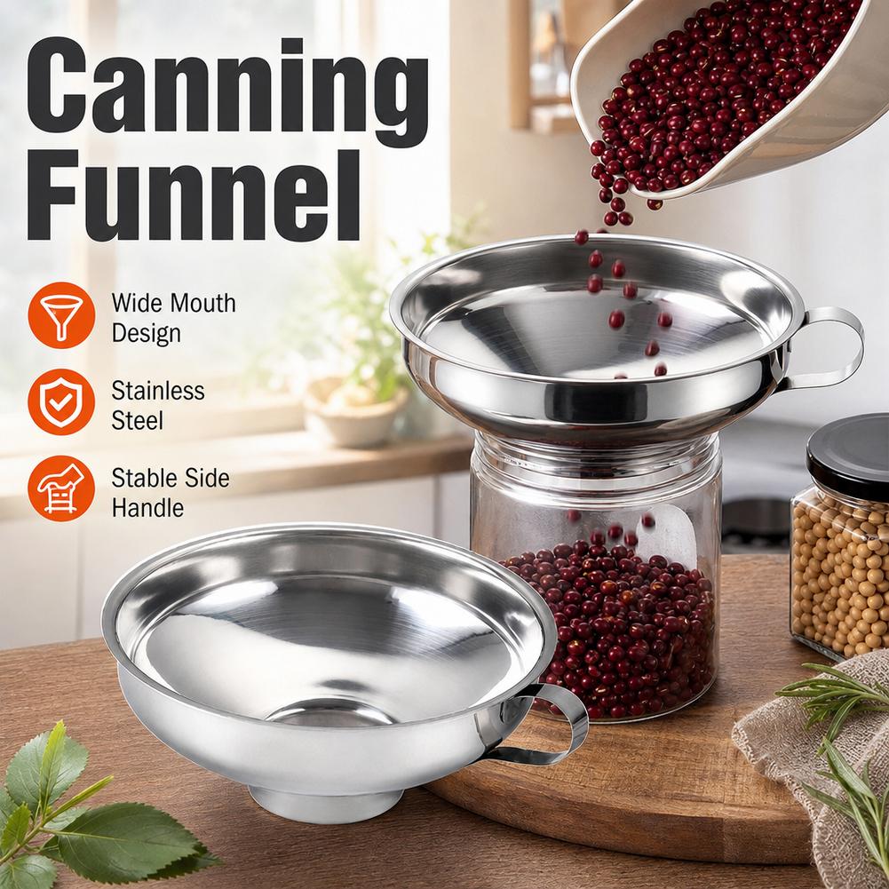 Kitchen Gadgets Popular - قمع تعبئة وتصفية من الفولاذ المقاوم
