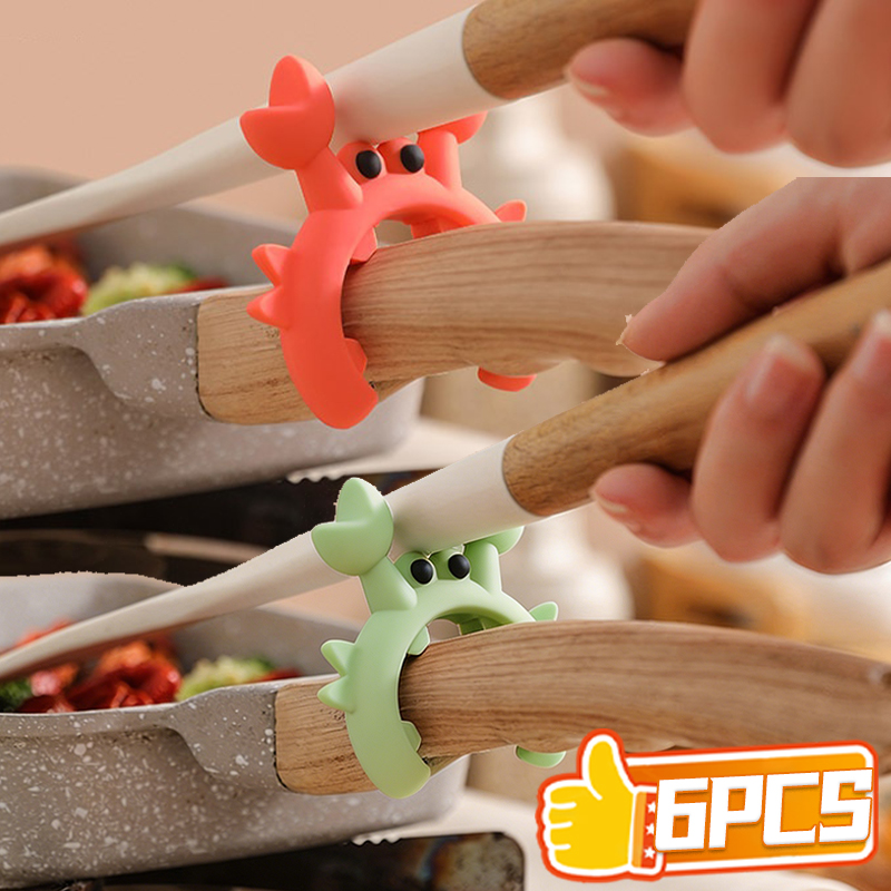 Kitchen Gadgets For Small Kitchens - حامل ملعقة سيليكون متعدد الوظائف، مشبك