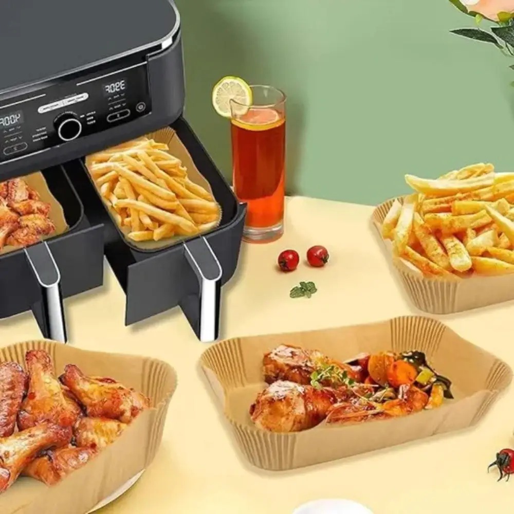 50/100 قطعة ورق قلاية هوائية م - مراجعة Kitchen Gadgets Air Fryer وسعره