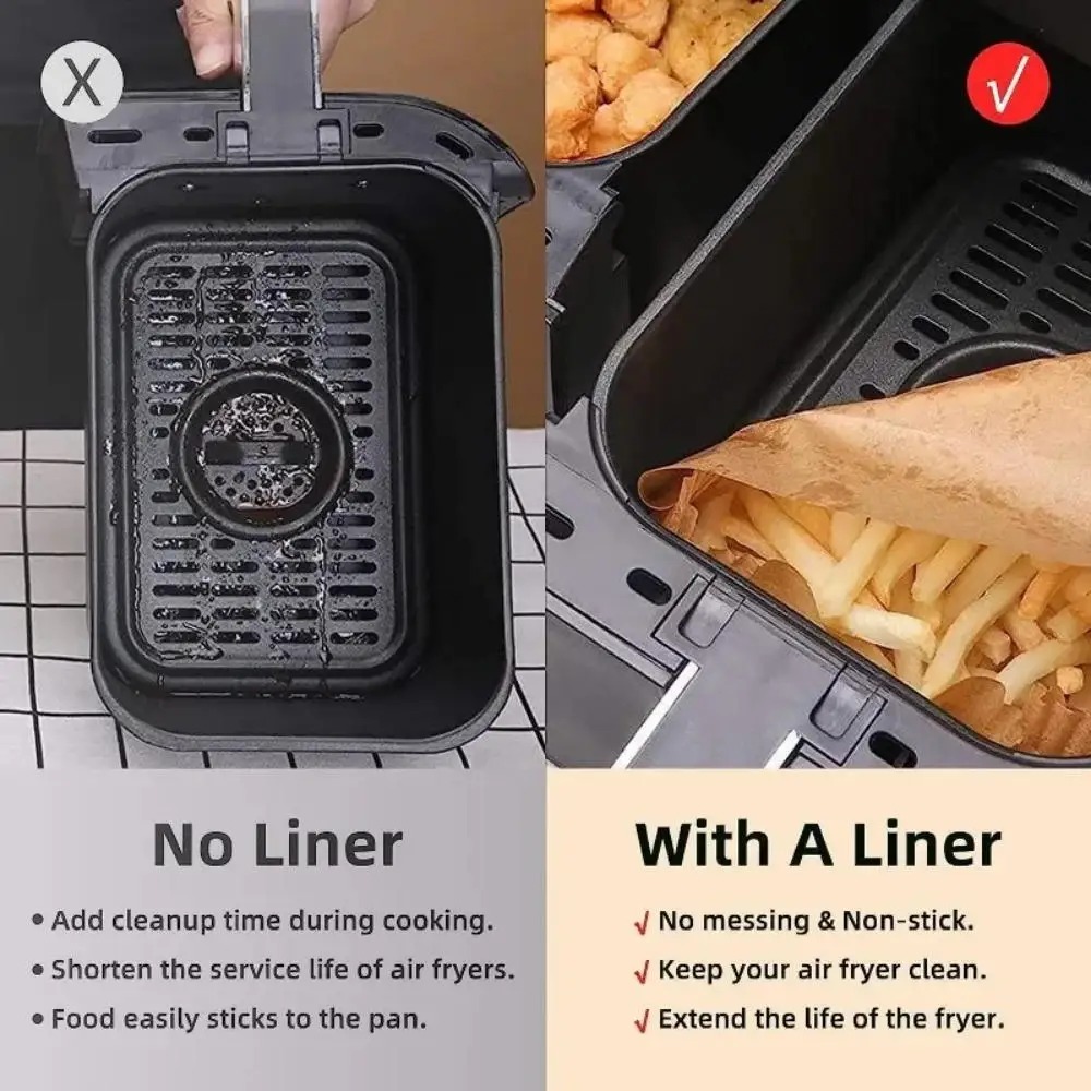 50/100 قطعة ورق قلاية هوائية م - مراجعة Kitchen Gadgets Air Fryer وسعره