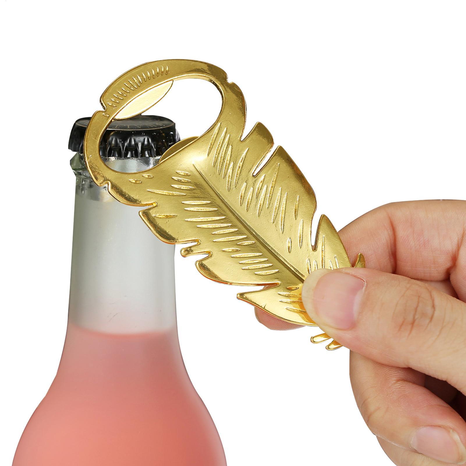 فتاحة زجاجات ذهبية على شكل ريش - مراجعة Kitchen Gadgets Home Party وسعره