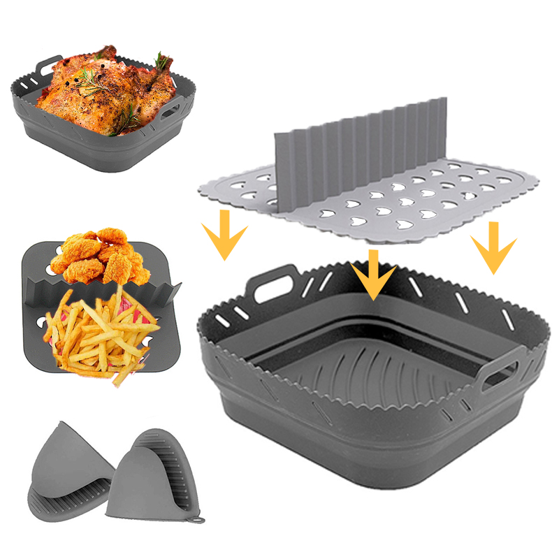 الهواء المقلاة سيليكون شكل سلة - مراجعة Kitchen Gadgets Air Fryer وسعره
