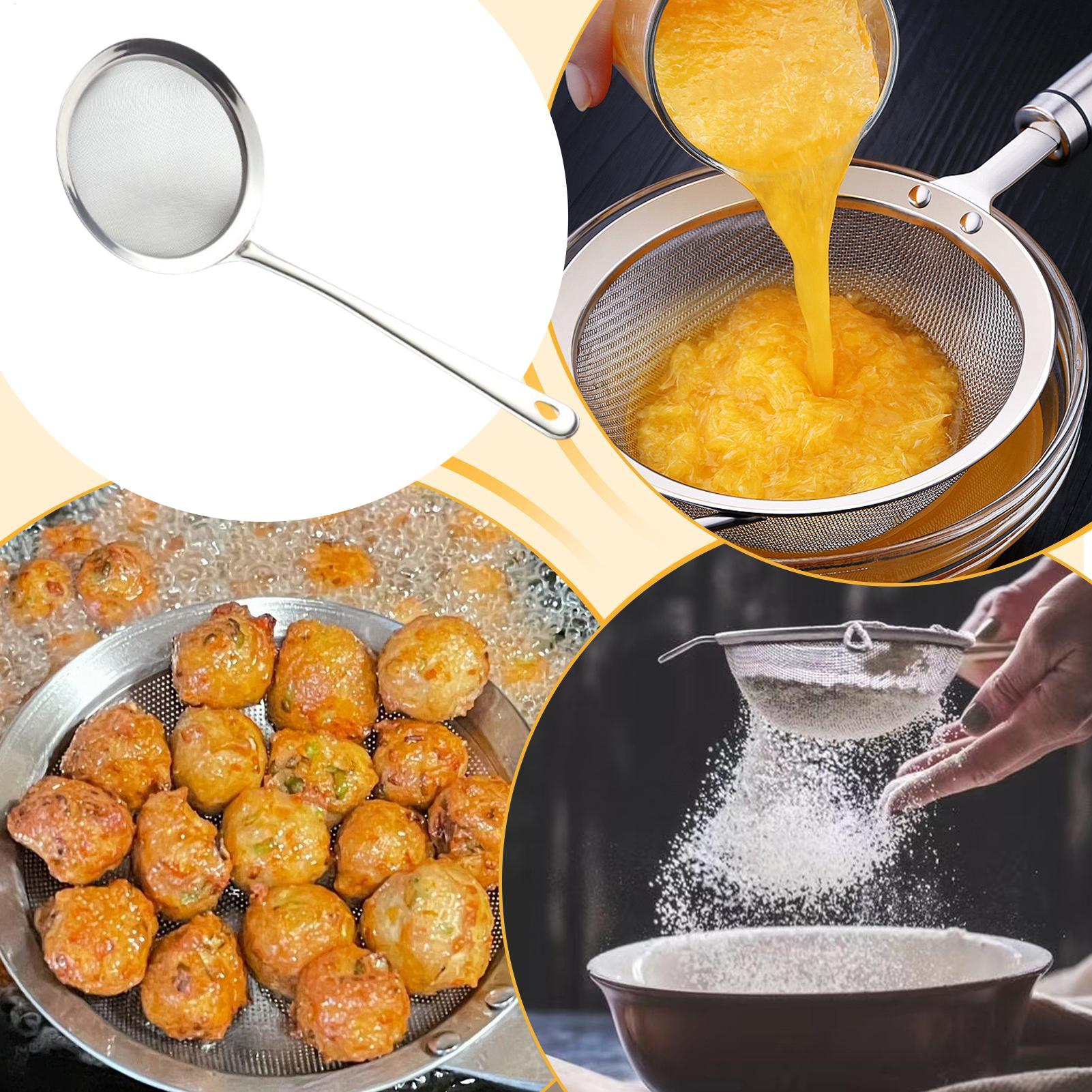 مصفاة شبكية مع مقبض غربال ملعق - مراجعة Kitchen Gadgets Pasta وسعره