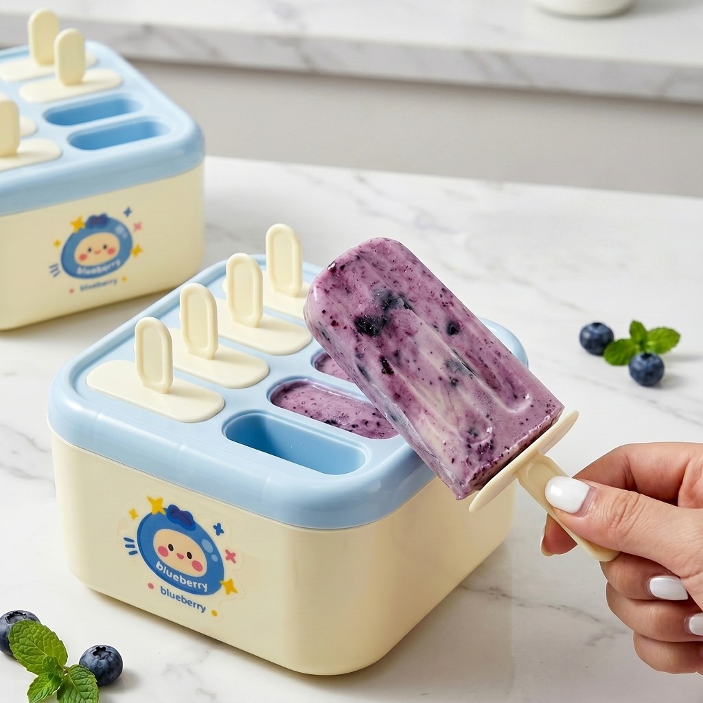 قالب مصاصات بلاستيكي مع غطاء،  - مراجعة Kitchen Gadgets For Kids وسعره