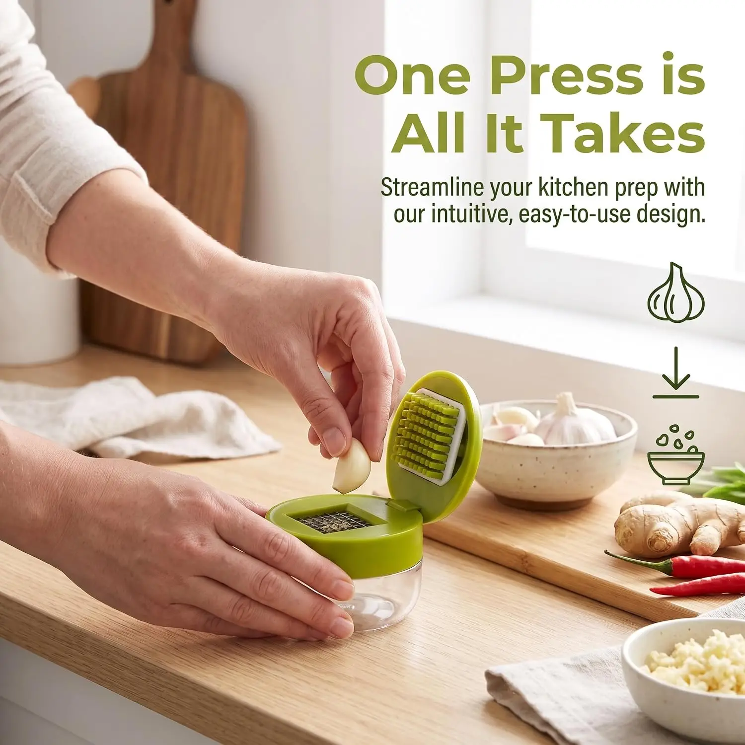 أداة يدوية لفرم الثوم والزنجبي - مراجعة Manual Garlic Press وسعره