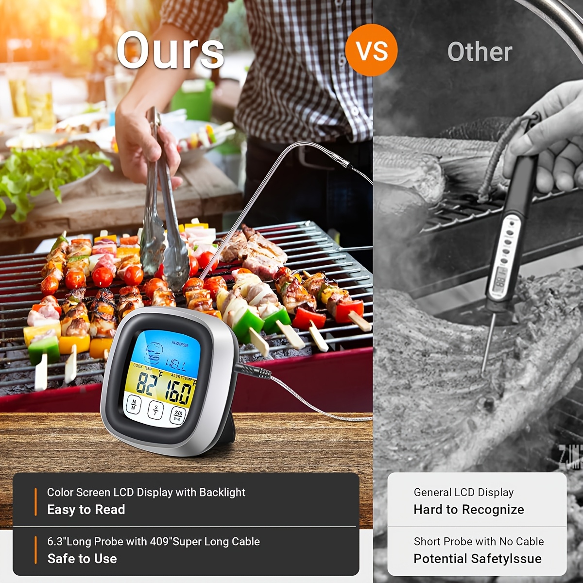 ميزان حرارة رقمي للحوم مع مؤقت - مراجعة Instant Read Thermometer وسعره