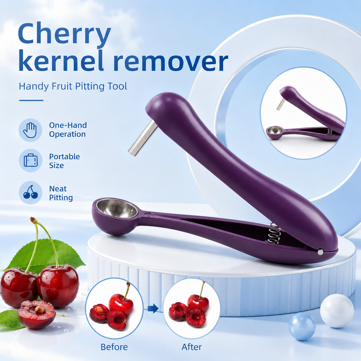 أداة يدوية لإزالة نوى الكرز وا - مراجعة Cherry Pitter Tool وسعره