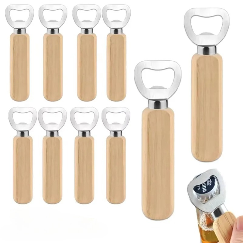 فتاحة زجاجات خشبية من الفولاذ  - مراجعة Kitchen Gadgets Home Party وسعره