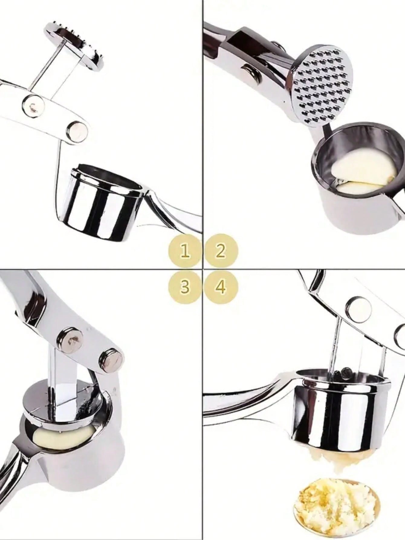 مكبس ثوم يدوي من الفولاذ المقا - مراجعة Manual Garlic Press وسعره