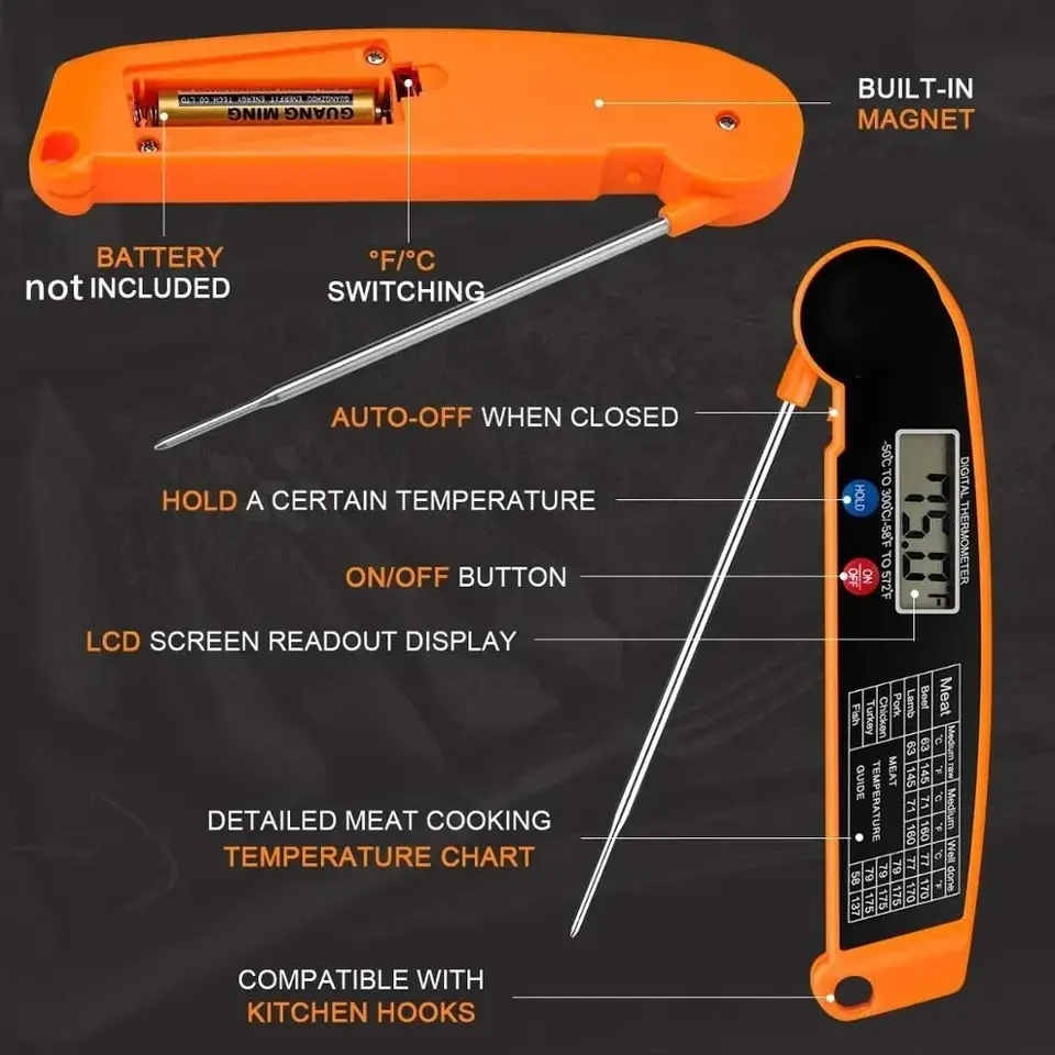 ميزان حرارة رقمي مقاوم للماء ل - مراجعة Instant Read Thermometer وسعره