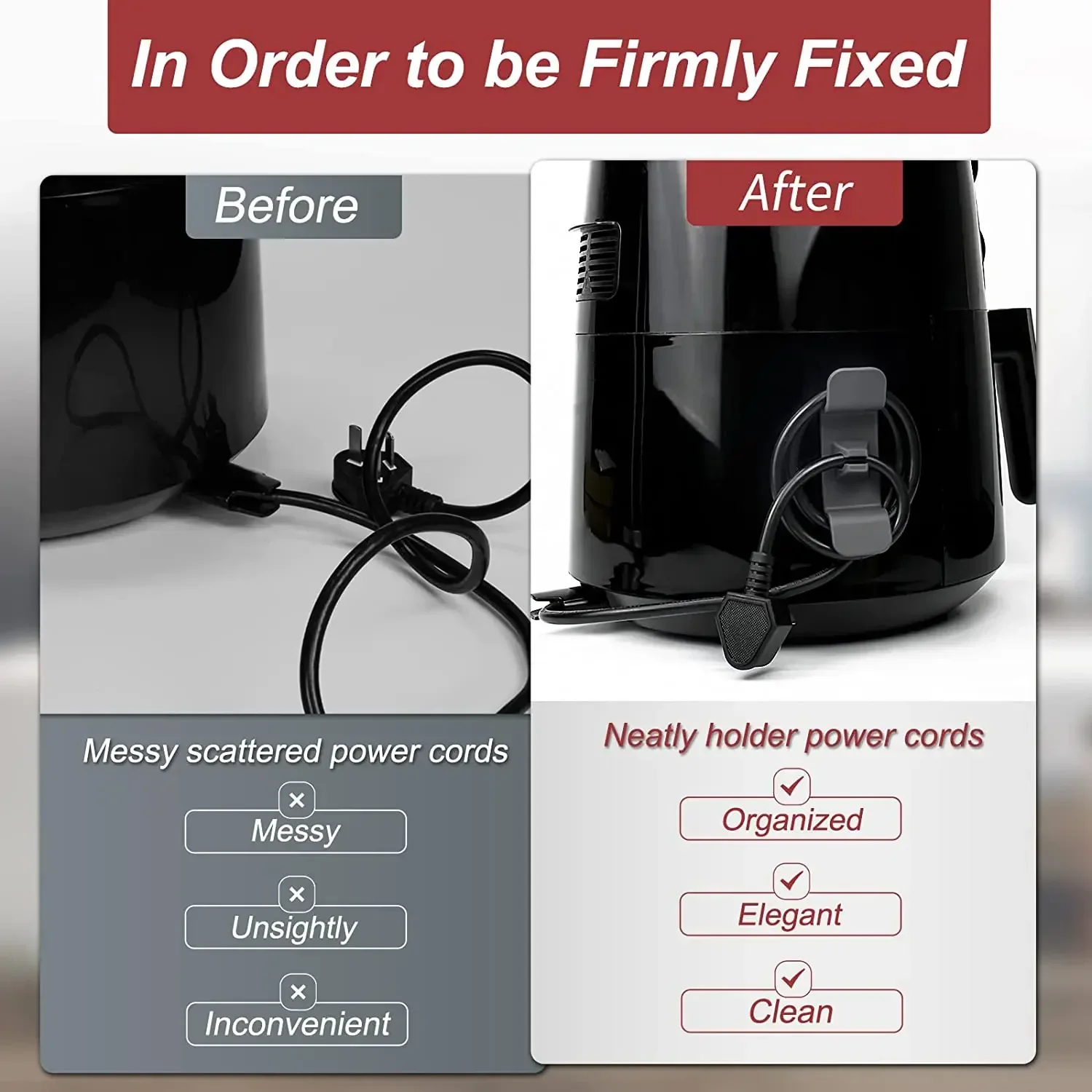 حامل كابلات ومشبك لتنظيم الأسل - مراجعة Kitchen Gadgets Air Fryer وسعره