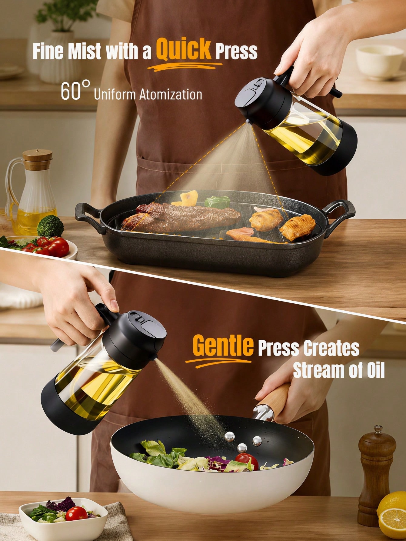 قطعتان من موزع الزيت 2 في 1، م - مراجعة Kitchen Gadgets You Must Have وسعره